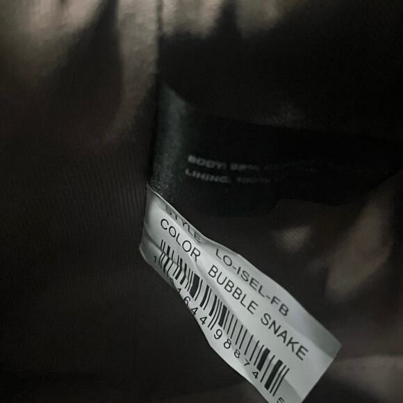 Louise Et Cie | Bubble Snake Embossed Leather Framed Mini Bag | Toasted Almond - Picture 12 of 12